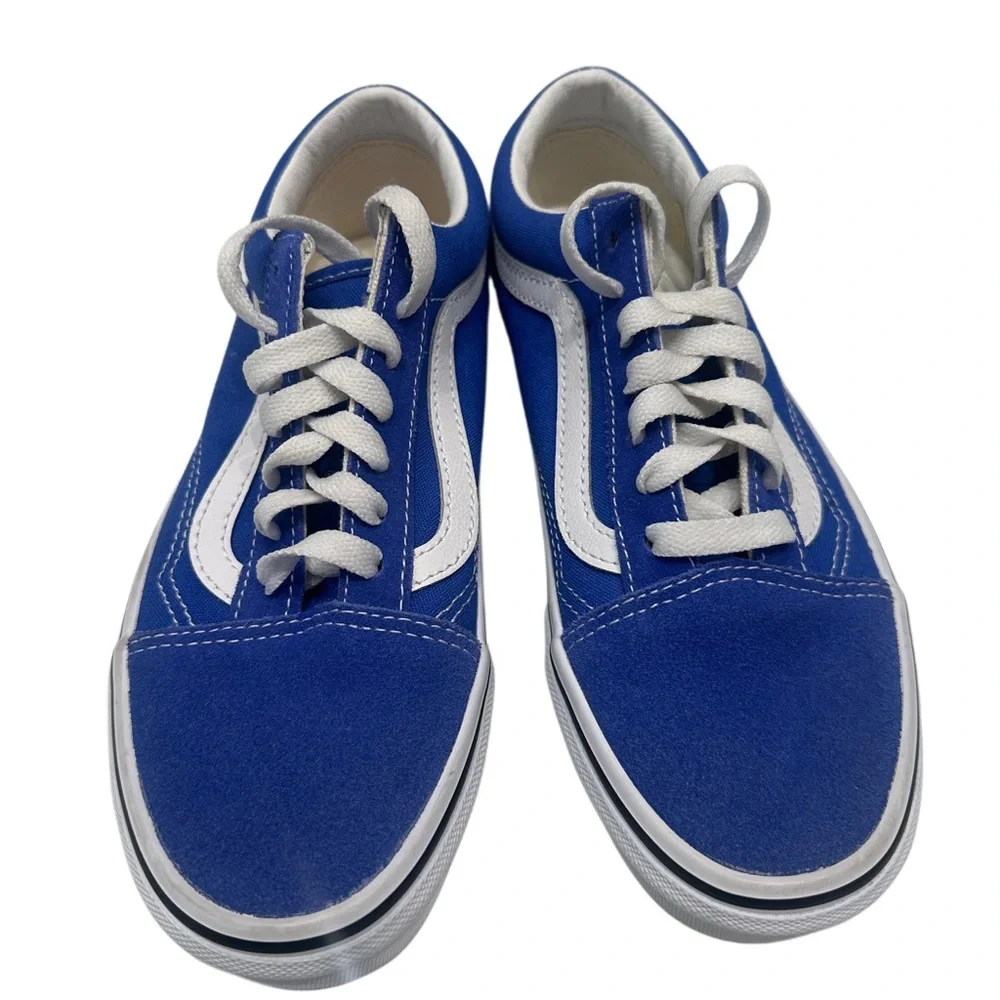 Vans Old Skool shoes in a dazzling blue canvas and suede Size M4/ W 5.5 NWOB - Picture 5 of 5